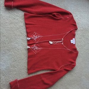 American Girl Red Embroidered Sweater